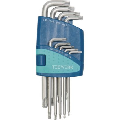 Slika KLJUČ KOTNI v 9-delni gar. TX9-TX45 ,s krogelno glavo ,TECWERK