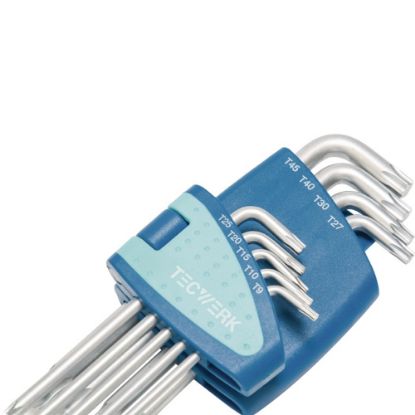 Slika KLJUČ KOTNI v 9-delni gar. TX9-TX45 ,s krogelno glavo ,TECWERK