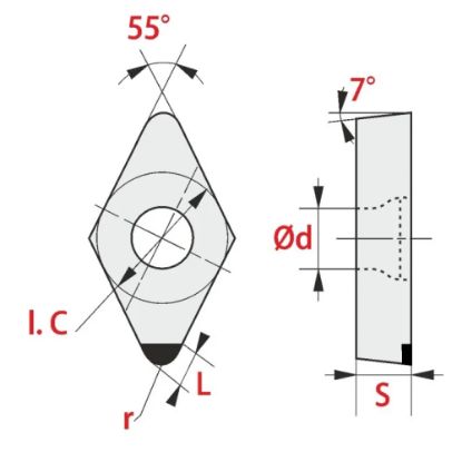 Slika Stružne ploščice DCGW-1N