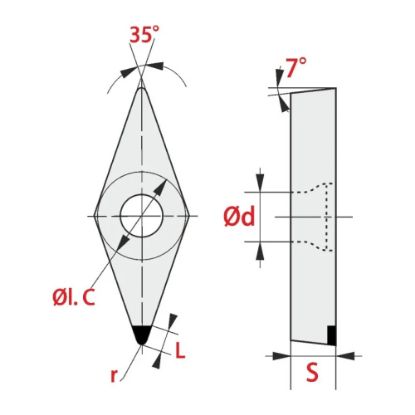 Slika Stružne ploščice VCGW-1N