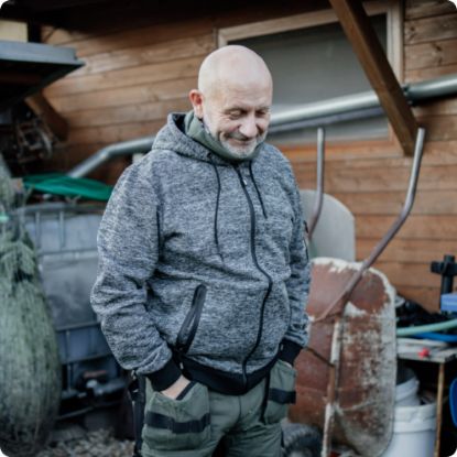 Slika Jopa moška, sive barve, Olympos Bennon