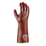 Slika DELOVNE ROKAVICE ZA KEMIKALIJE,PVC,RDEČE, DOLŽINE 40 CM,TEXXOR 2172, VEL.10