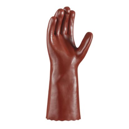 Slika DELOVNE ROKAVICE ZA KEMIKALIJE,PVC,RDEČE, DOLŽINE 40 CM,TEXXOR 2172, VEL.10