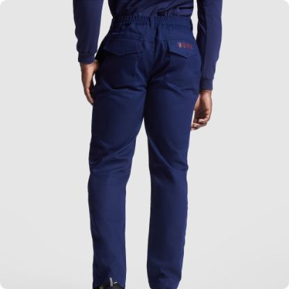 Slika Hlače delovne varilske, dolge ognjevarne, modre, FR9400