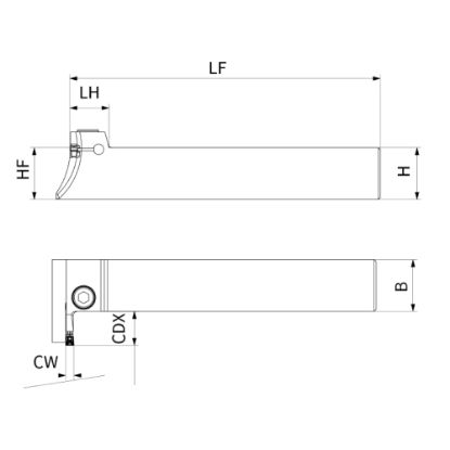 Slika Držalo utorno zunanje, čelno, tipa ATPFR/L
