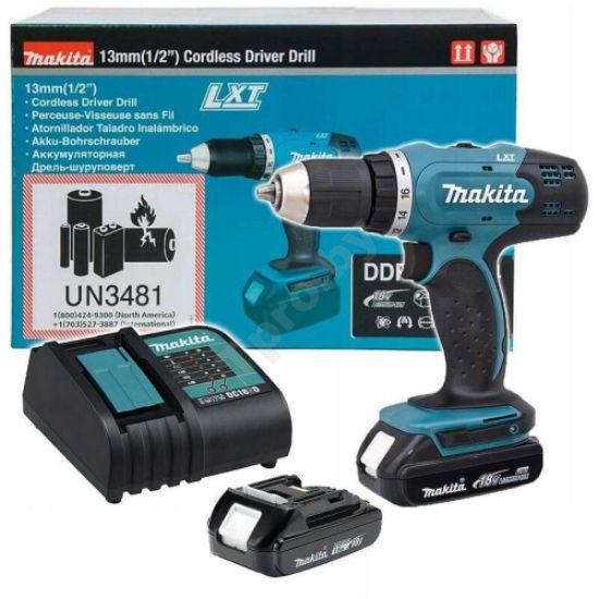 AKUMULATORSKI VRTALNIK DDF453SYX5 + 2X BATERIJA (1,5Ah + 2,0Ah) + POLNILNA NAPRA