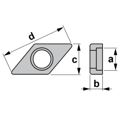 Slika Ploščica podložna romb 35° za VBMT