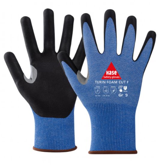 Rokavice protiurezne Turin Foam Cut F, modro-črne barve, HASE-508571