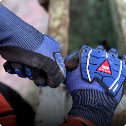 Slika Rokavice protiurezne Turin Impact Cut F, modre barve, Hase 508575