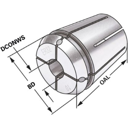 Slika Puša vpenjalna 470E|ER 32 z notranjim hlajenjem (IK)