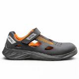 Slika Delovni sandal s kapico, S1, ARYA, črno-oranžen