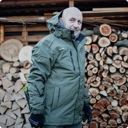 Slika Zimska moška jakna Bennon Thoros, zelene barve