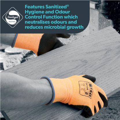 Slika Rokavice protiurezne CUT B, iz vlaken HPPE, s prevleko PU,NITREX 241OR