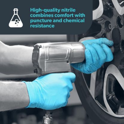 Slika Rokavice za enkratno uporabo iz nitrila, modre barve,GU004