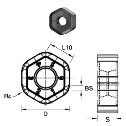Slika Gar. rezkalna glava M1200 + pl.HNPJ 0905ANSN-MM WU20PM