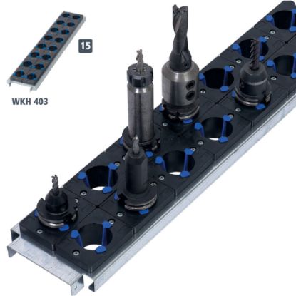 Slika OMARA ZA ORODJE WKS 001 Set Z, s 15 nosilci WKH 403, z izvlečnimi predali, 1040x