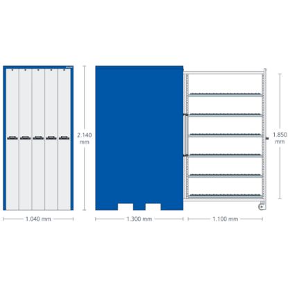 Slika OMARA ZA ORODJE WKS 006 Set Z, s 30 nosilci WKH 406 (za 600 trnov), z izvlečnimi