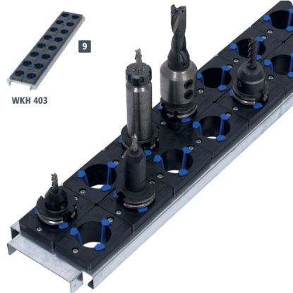 Slika OMARA ZA ORODJE WKS 013 Set Z, z 9 nosilci WKH 403 (za 144 trnov), z izvlečnimi 