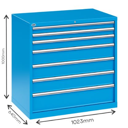 Slika PREDALNIK ZA ORODJE 1023x640x1000mm RAL5015  RL100 71
