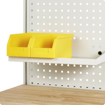 Slika Pakirna miza, nadgradna polica, magazin za kartone, z roko za monitor in rezalno