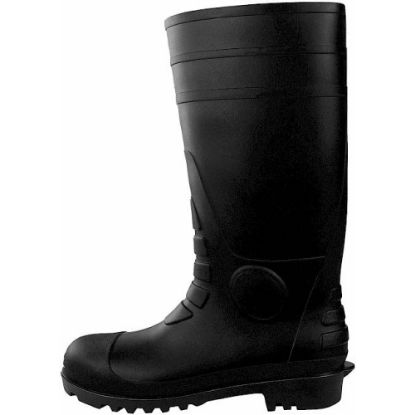 Slika Delovni škorenj s kapico, PVC, črne barve, Wiesmoor Black, 34 cm, S5