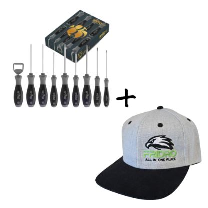 Slika IZVIJAČI V GARNITURI, SOFTFINISH, WIHA  + KAPA S ŠILTOM FRIDRO