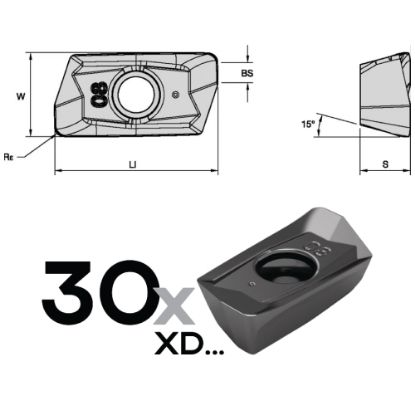 Slika Rezkalna glava VSM11 + 30x pl. XDPT, garnitura