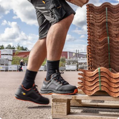 Slika Nizki delovni čevelj s kapico, črno-oranžen, S3S, JALAS 5715