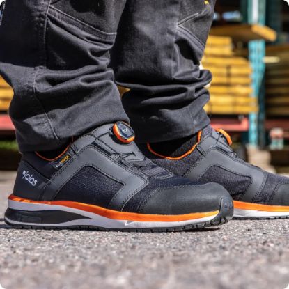 Slika Nizki delovni čevelj s kapico, črno-oranžen, S3S, JALAS 5725