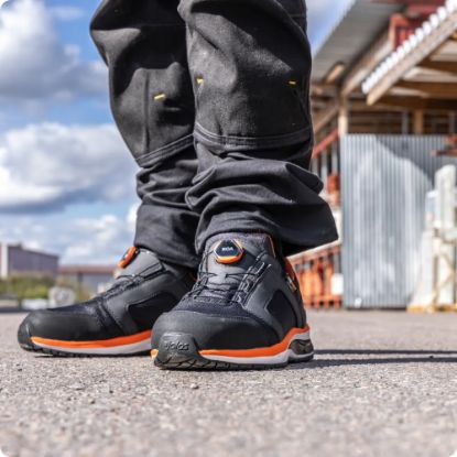 Slika Nizki delovni čevelj s kapico, črno-oranžen, S3S, JALAS 5725