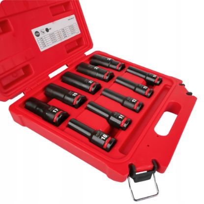 Slika 10-DELNA GAR. UDARNIH NASADNIH KLJUČEV 1/2", DOLGI, ŠESTROBI, 10-24 MM, MILWAUKE