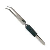 Slika Cross-lock soldering tweezers curved tips, stainless steel ,TECWERK