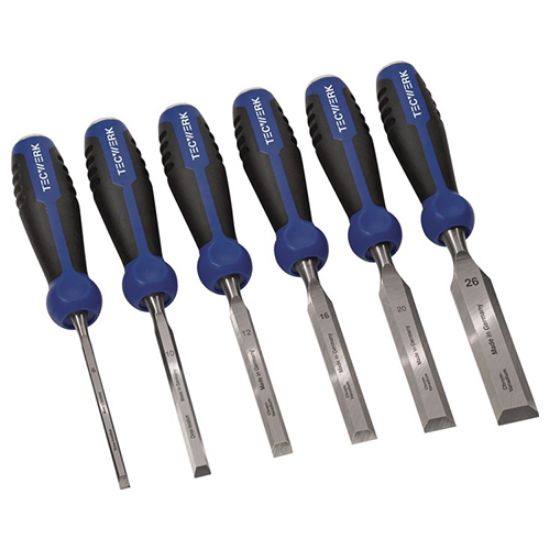 Firmer chisel set 2-component handle with imp. head ,TECWERK