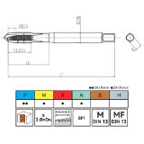 Slika Sveder nav. strojni DIN13/B HSS-E AlCrN - ravni