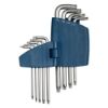 KLJUC TORX KOTNI V 9-DELNI GARNITURI,  TX9-TX45 - TECWERK