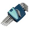 KLJUC TORX KOTNI V 9-DELNI GARNITURI,  TX9-TX45 - TECWERK