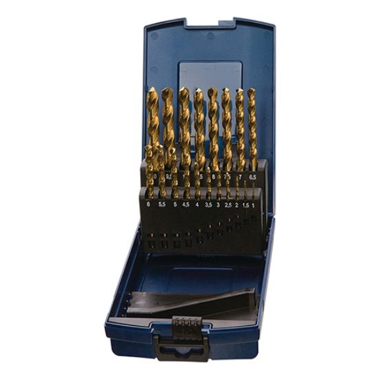 Svedri spiralni v garnituri DIN338 HSS TW_14893_HSS_TiN
