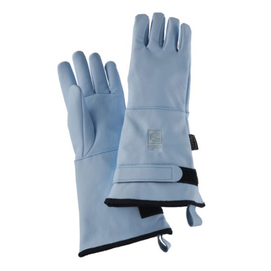 Kriogene zaščitne rokavice usnjene, sive, dolžina 38cm, ARTICLYNX