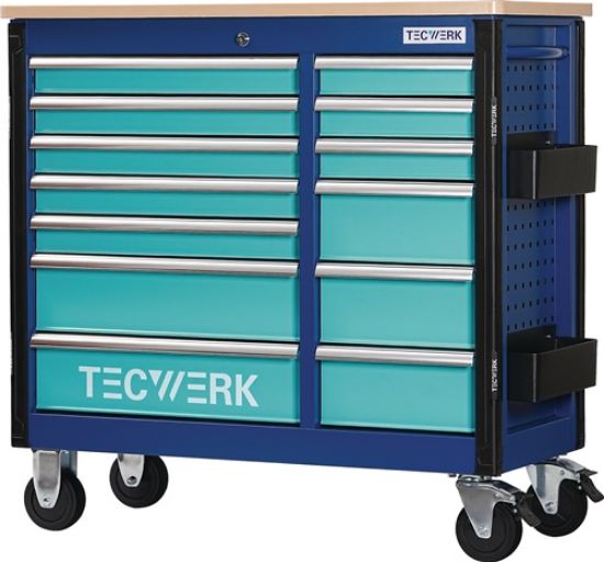 MIZA DELOVNA NA KOLESIH PLUS 2.0, 1105x500x1015mm, 500 kg, 13 PREDALOV, TECWERK