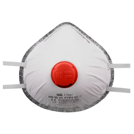 FFP-30VC, RESPIRATOR FFP3 Z VENTILOM Z PLASTJO AKTIVNEGA OGLJA, MB 30 VC 