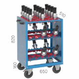 Slika VOZIČEK DELOVNI za CNC orodja RAL5015