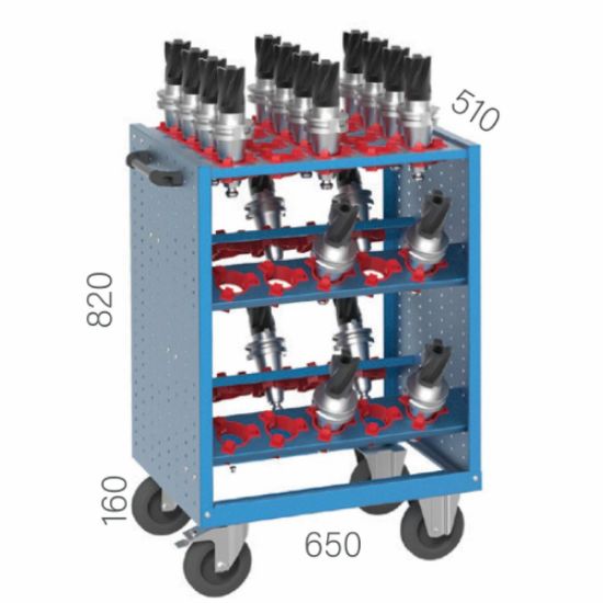 VOZIČEK DELOVNI za CNC orodja RAL5015