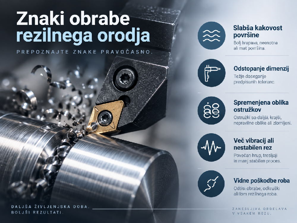 Znaki obrabe rezilnega orodja